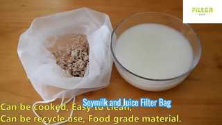 Sacchetto filtro per latte di soia e succhi