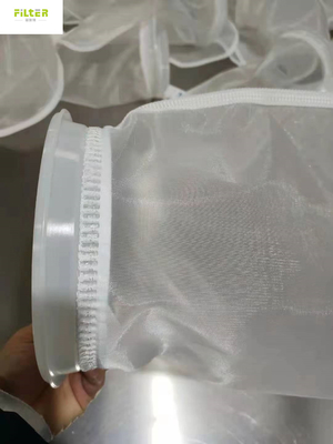 Borsa di nylon di filtrazione dell'acqua su misura 25 micron con l'anello di plastica