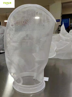 Borsa di nylon di filtrazione dell'acqua su misura 25 micron con l'anello di plastica