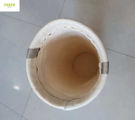 Maniche del filtrante di 500GSM Aramid Nomex con gli ss Ring And High Temperature Glue