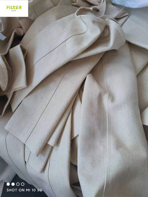 Maniche del filtrante di 500GSM Aramid Nomex con gli ss Ring And High Temperature Glue