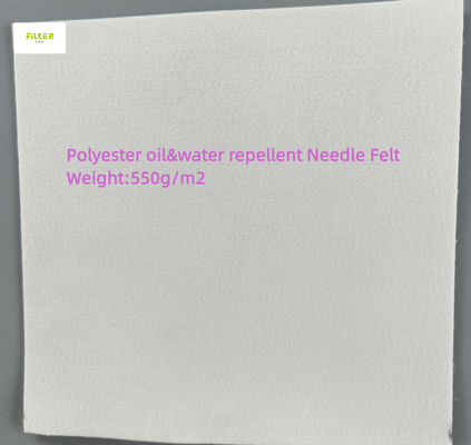 350gsm - idrorepellente industriale dell'olio del poliestere del tessuto filtrante 550gsm per il sacchetto filtro