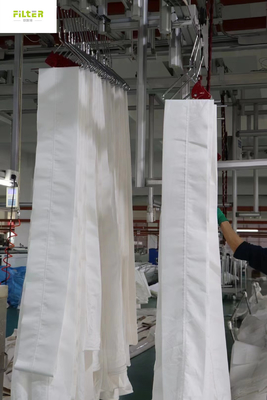 Sacchetto filtro pieghettato bianco su ordinazione di rimozione di polvere di PTFE per il collettore di polveri