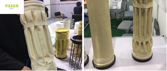 Sacchetti di filtro per polveri industriali pleati Nomex per impianti di cemento