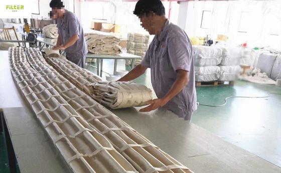 Taschino per filtri per raccoglitori di polvere di tipo tascabile Calzini per filtri in poliestere Nomex a pieghe