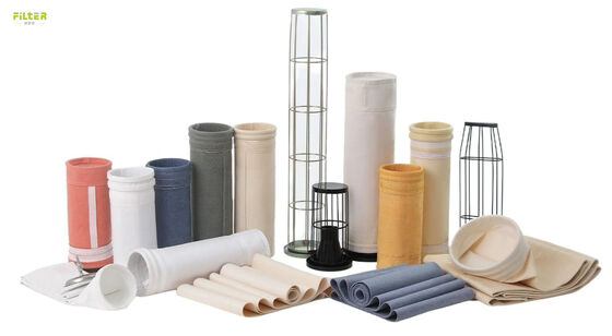 Sacchi filtro per depolveratori per impianti di asfalto resistenti alle alte temperature realizzati con fibra di vetro al 100%