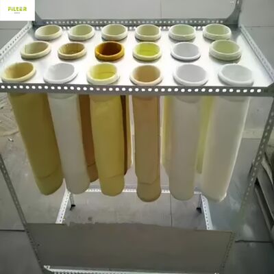 Sacchetti filtranti per raccoglitori di polvere realizzati in poliestere Nomex PTFE PPS P84 Fibra di vetro per la raccolta di polvere nelle miniere di cemento, carbone e acciaio