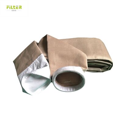 Sacchetti antipolvere Nomex PTFE Fiberglass P84 resistenti al calore per caldaie industriali