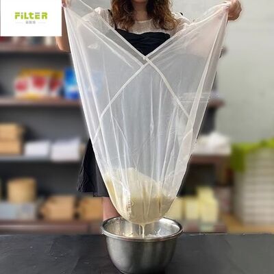 Sacchetto per filtri liquidi di qualità alimentare con maglia di nylon riutilizzabile e dimensioni di più micron adatte a filtrare succo di latte, latte di soia e altri liquidi