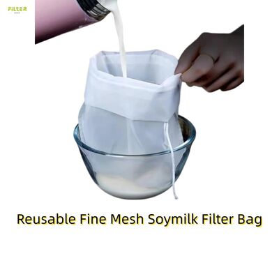 Custodia con filtro in cotone a trama fine per latte di mandorle, latte di soia e succhi fatti in casa