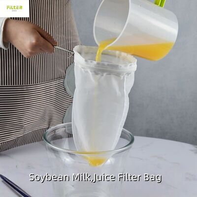 Fine Weave Cotton Strainer Pouch for Homemade Almond Milk,Soy Milk & Juices