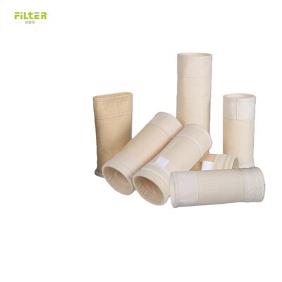 Sacco filtro industriale in aramide con feltro agugliato e fondo rinforzato per una migliore efficienza di raccolta della polvere