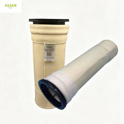 Sacchetti filtranti in PPS prodotti con forte intensità e eccellente trattamento di finitura per cementifici e caldaie a carbone