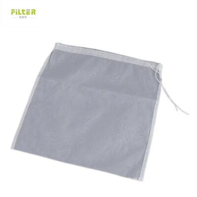 Sacchetto per filtri liquidi Maglia di nylon resistente Materiale di qualità alimentare Disegno riutilizzabile Maglia fine Strassamento Opzioni multi-micron Chiusura a stringa