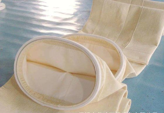Sacchetti filtro ad alta resistenza di temperatura elevata 550gsm PPS con la membrana di PTFE per industria del cemento