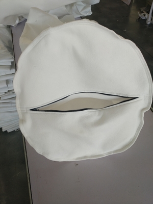 Sacchetto filtro liquido su misura del poliestere bianco della chiusura lampo per il trattamento delle acque
