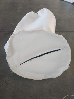 Sacchetto filtro liquido su misura del poliestere bianco della chiusura lampo per il trattamento delle acque