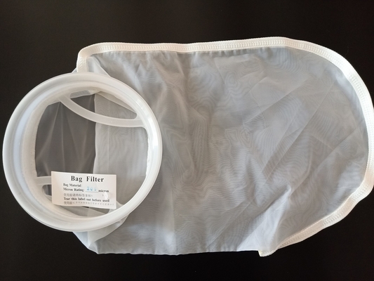 Sacchetto filtro 100% di nylon dell'acqua del commestibile 300 micron con il ciclo d'attaccatura