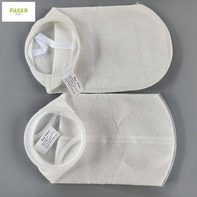 Sacchetto filtro liquido del PE di nylon con Plasic o l'ANELLO SS304