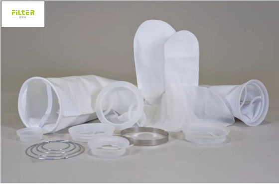 100 micron pp Mesh Liquid Water Filtration Bag con l'anello d'acciaio